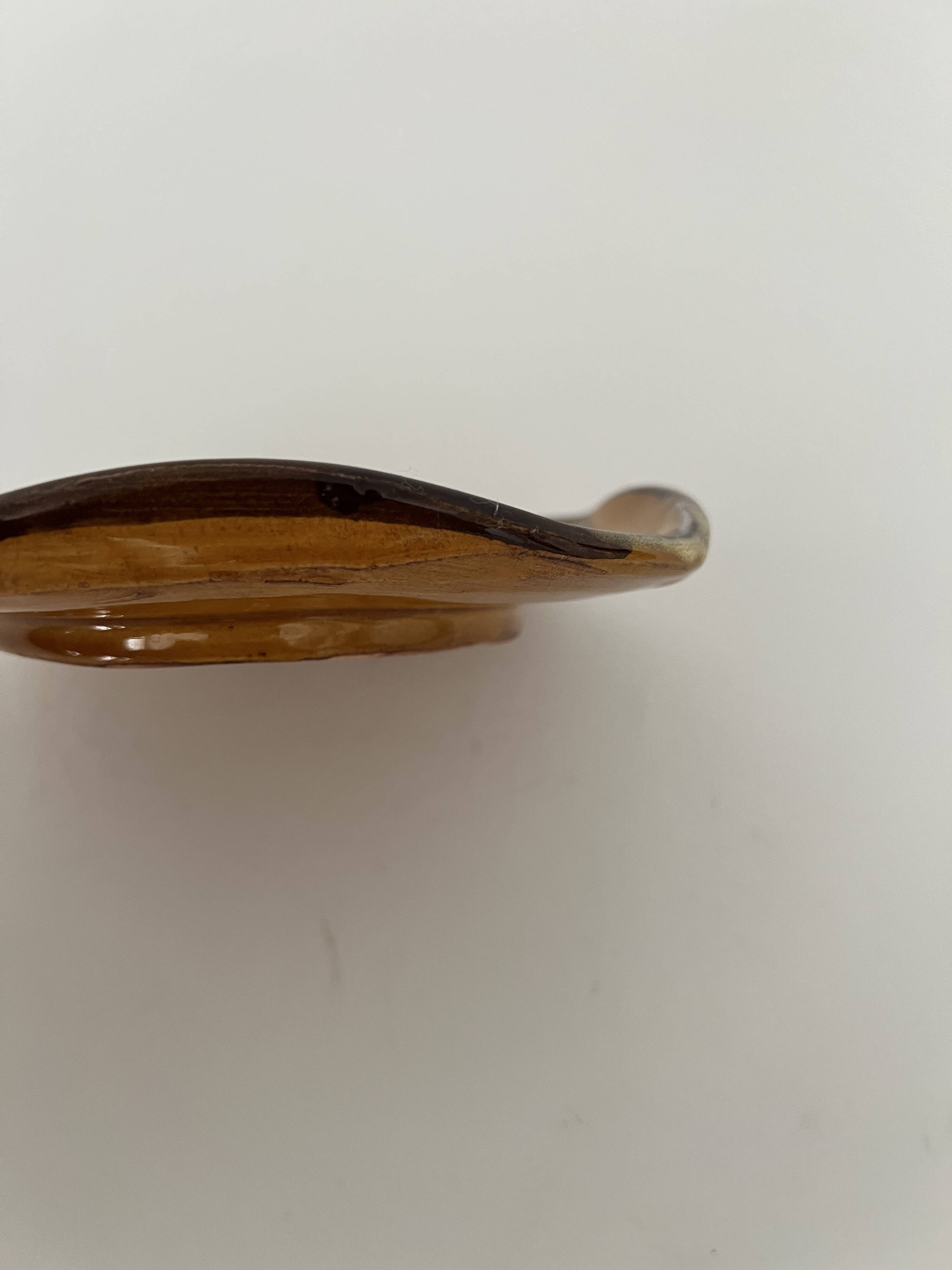Ceramic bowl emptier signed Vallauris, France 1950