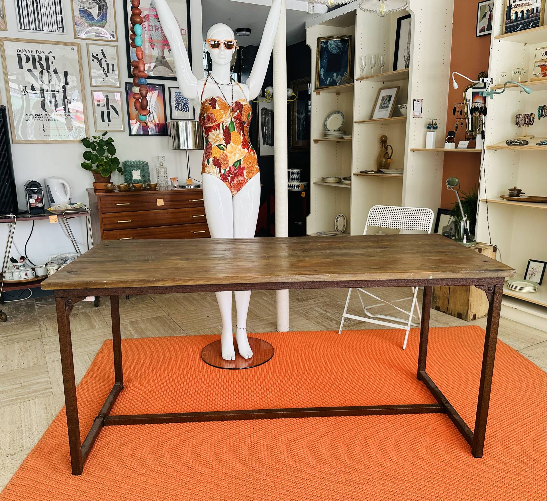 Table industrielle vintage