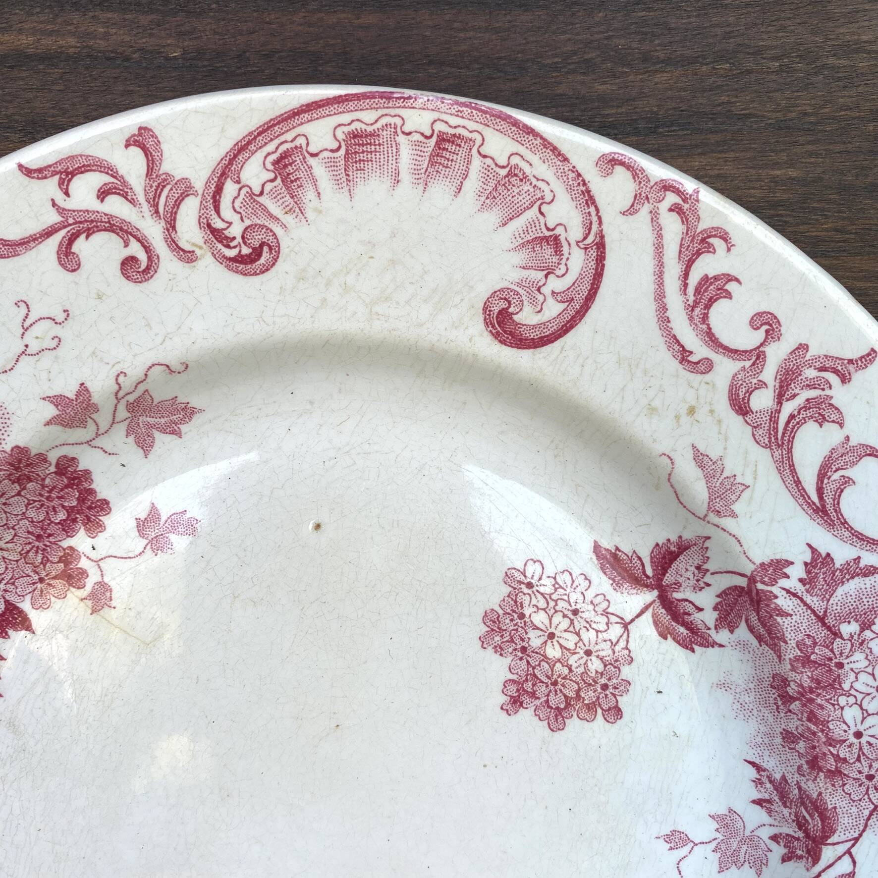 Plate in earthenware from Saint-Amand Snowball