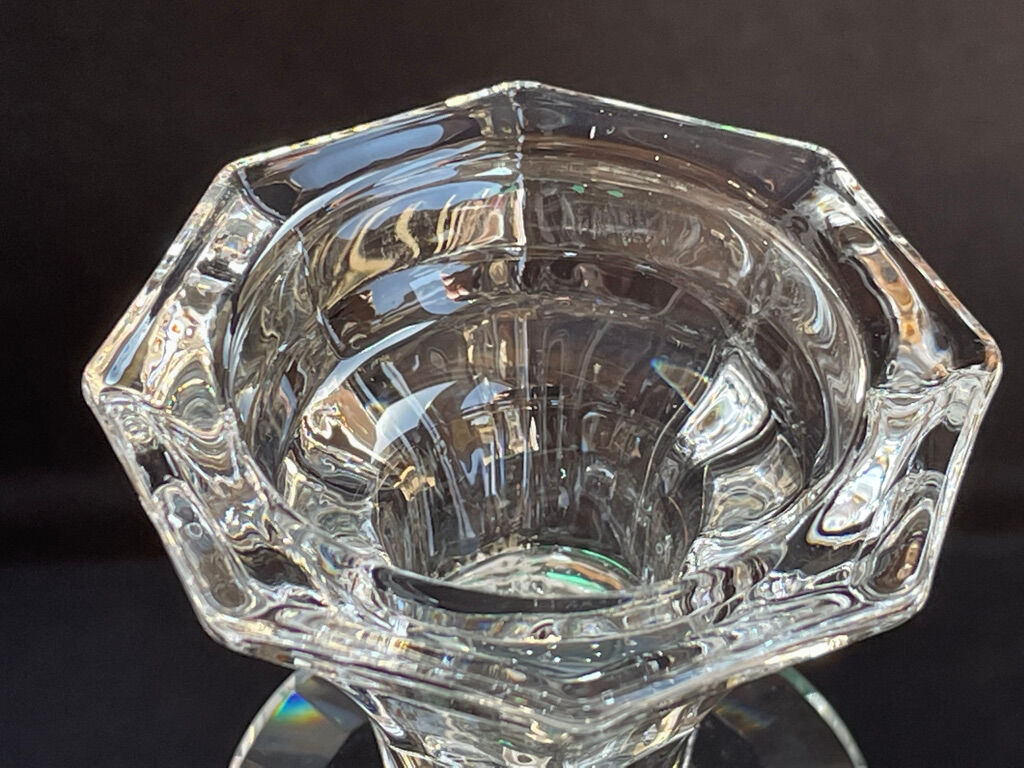 Candle holders - glass or cut crystal