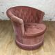Powdered pink velvet toad chair