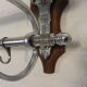 Chrome plated Art Deco wall coat rack with 6 hooks, 1930s
