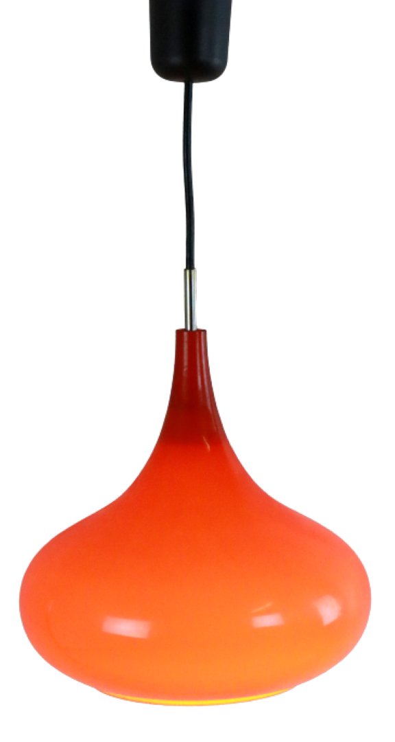 Glass pendant lamp orange