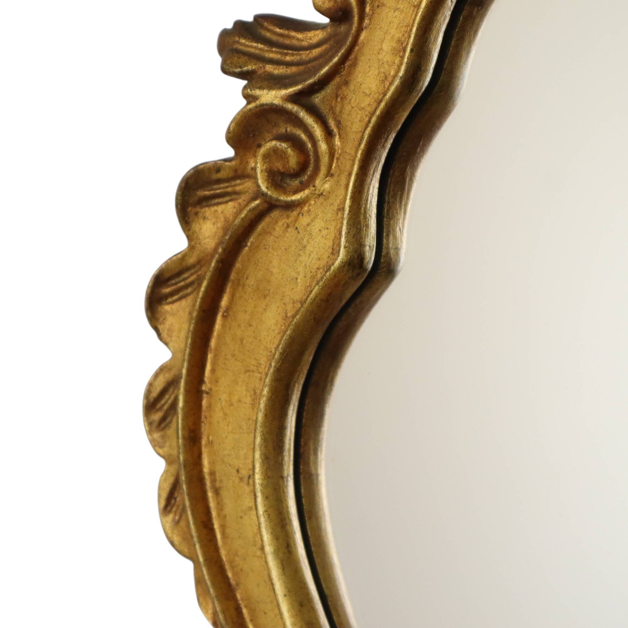 Mid Century Crested Mirror Classic Gold Mirror France