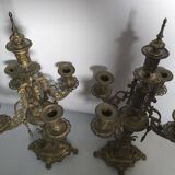 Pair of bronze candlesticks