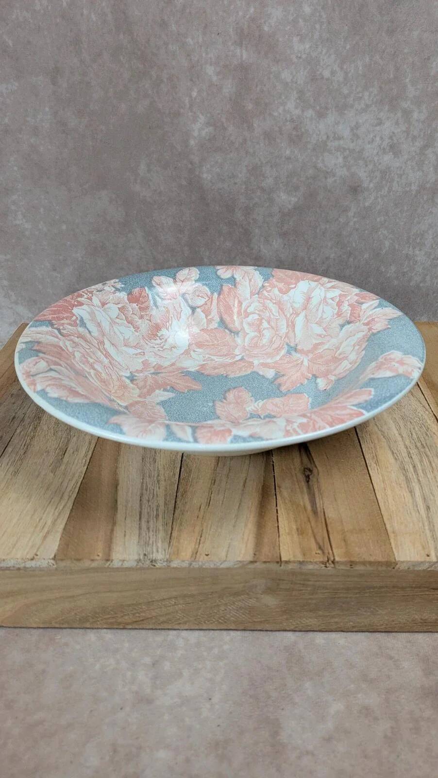 Vintage floral patterned shallow dish