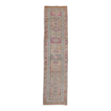 3x10 neutral handmade vintage runner rug, 78x326cm
