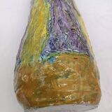 Figurative art majolica vase dated 1957 signed Agostino Pastene