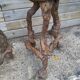 Pair of bar stools in vintage vine feet