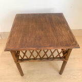Pair of vintage rattan bedside tables