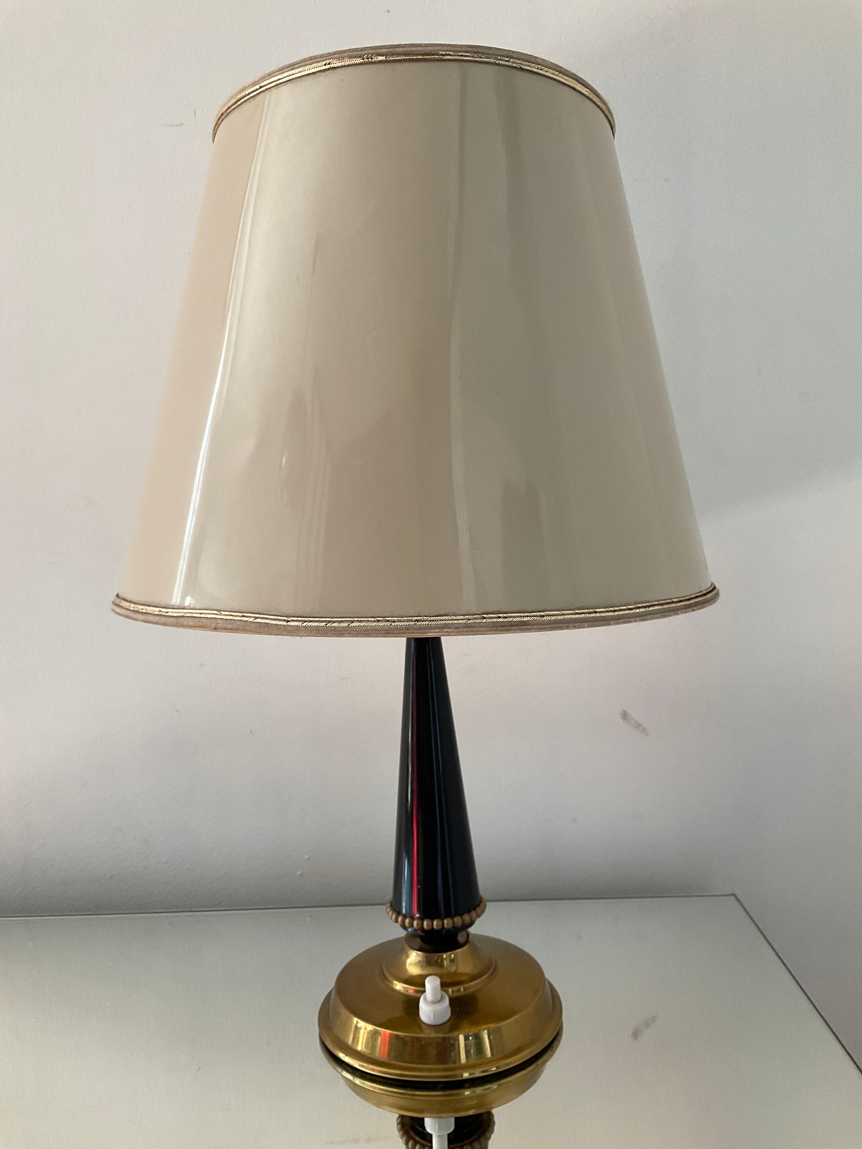 Vintage lamp in gold metal 50s-60s