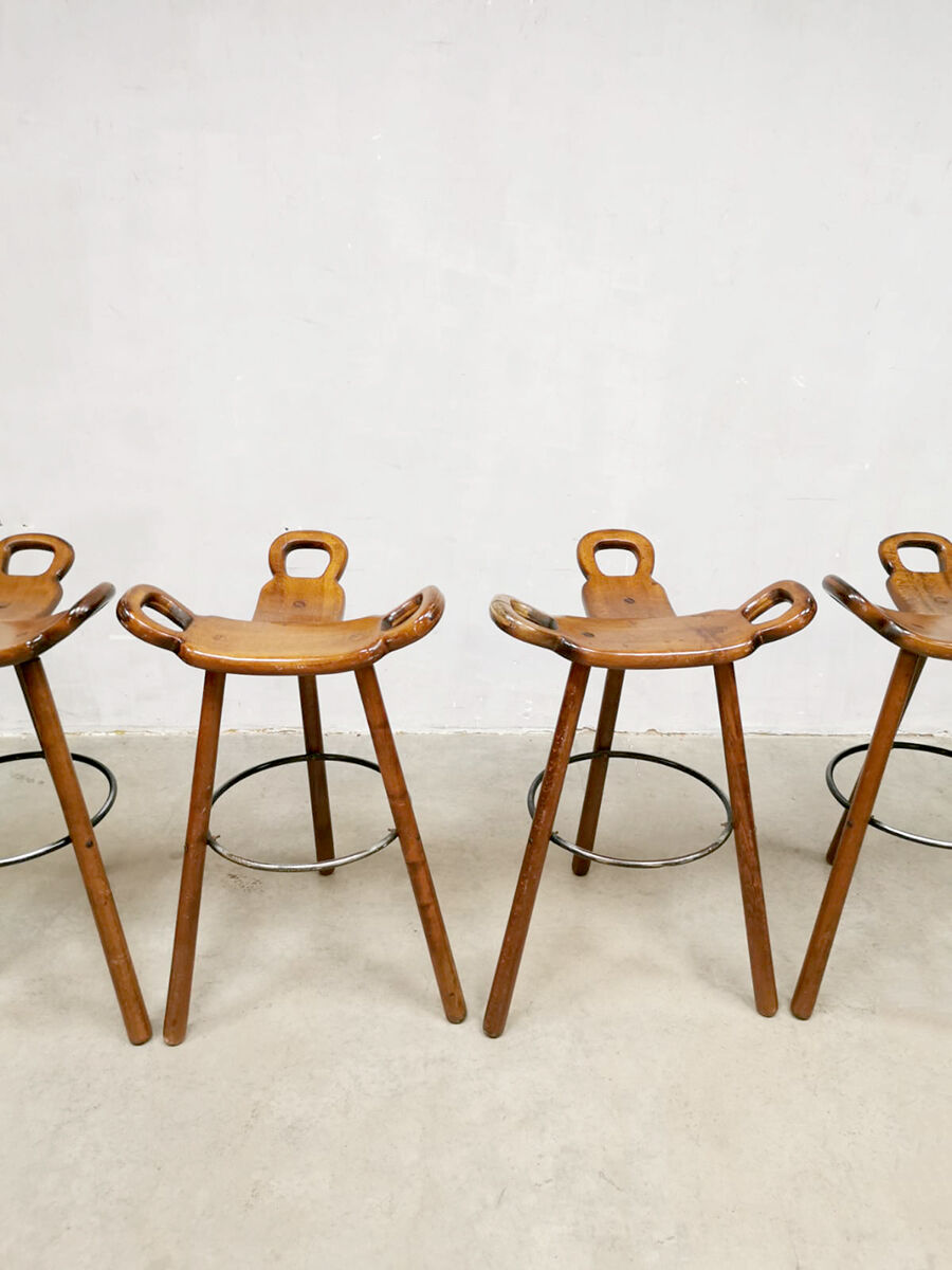 Midcentury brutalist spanish barstools