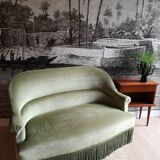 Green velvet toad sofa