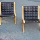 AX chairs attributed to Peter Hvidt & Orla Mölgaard, attributed to Fritz Hasen, 1978, set of 2