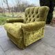 Fauteuil Velours vert année 70