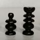 Small chessboard in coral marble and black marble - Italy - Second half of the twentieth century
