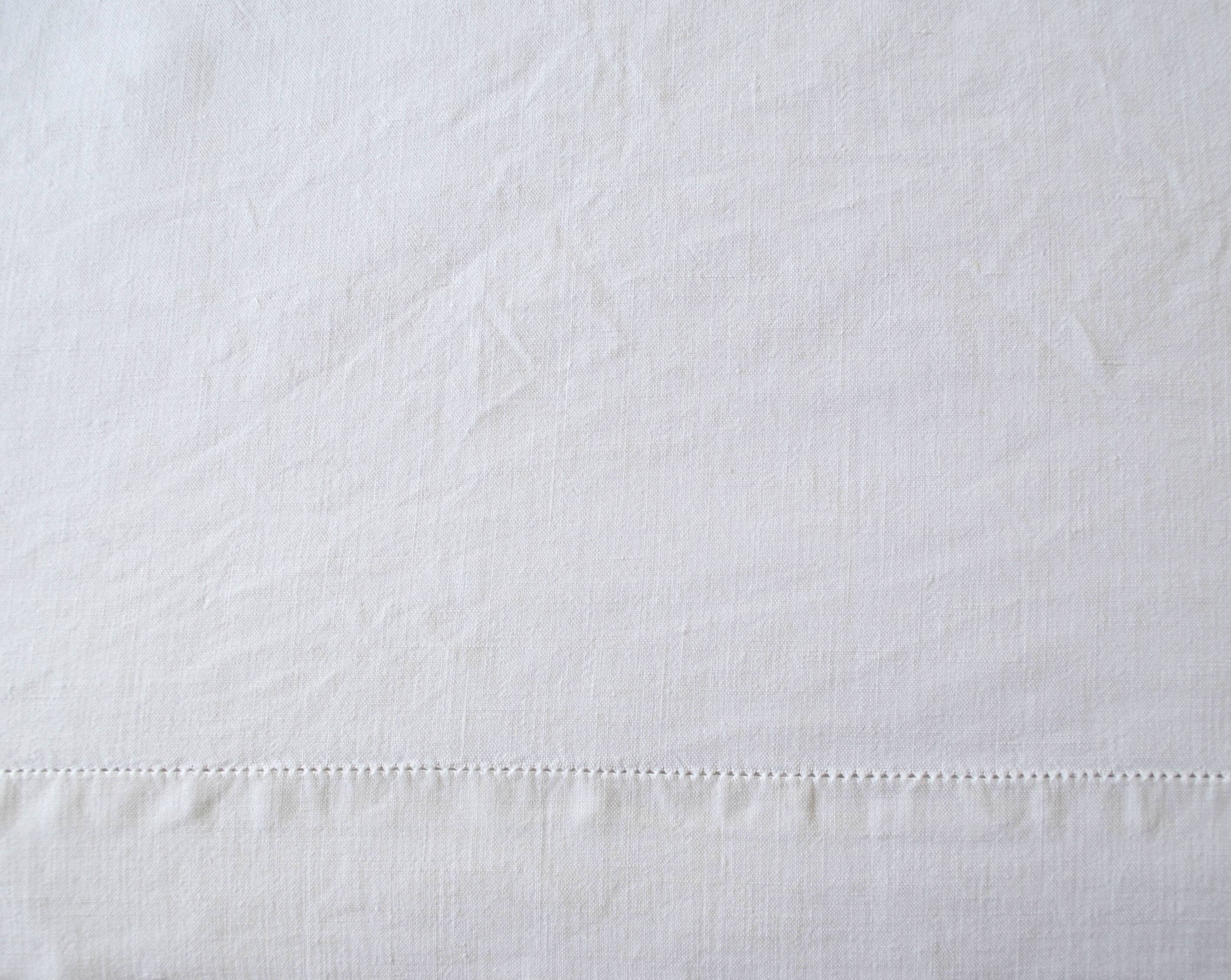 Old linen/cotton sheet large monogram