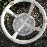 Stool or side table woven Wicker