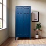 1940s Parisian blue paneled wardrobe