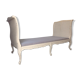 Lit banquette en bois sculpté et cannage
