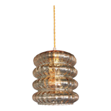 Pendant light 60s golden amber glass