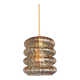 Pendant light 60s golden amber glass