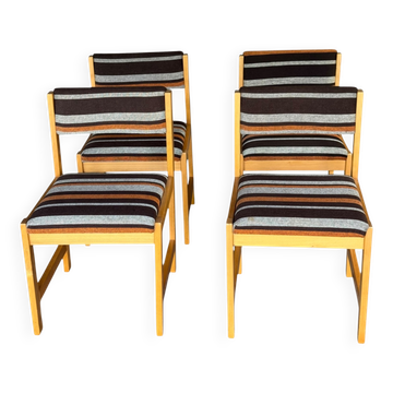 Ensemble de 4 chaises de salle à manger scandinaves
