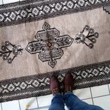 Handmade vintage Persian Gabbeh rug 111cm x 214cm, 1970s