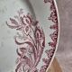 Round antique Saint-Amandoise plate – Iris model – Earthenware