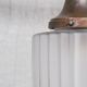 French brass and glass antique pendant light