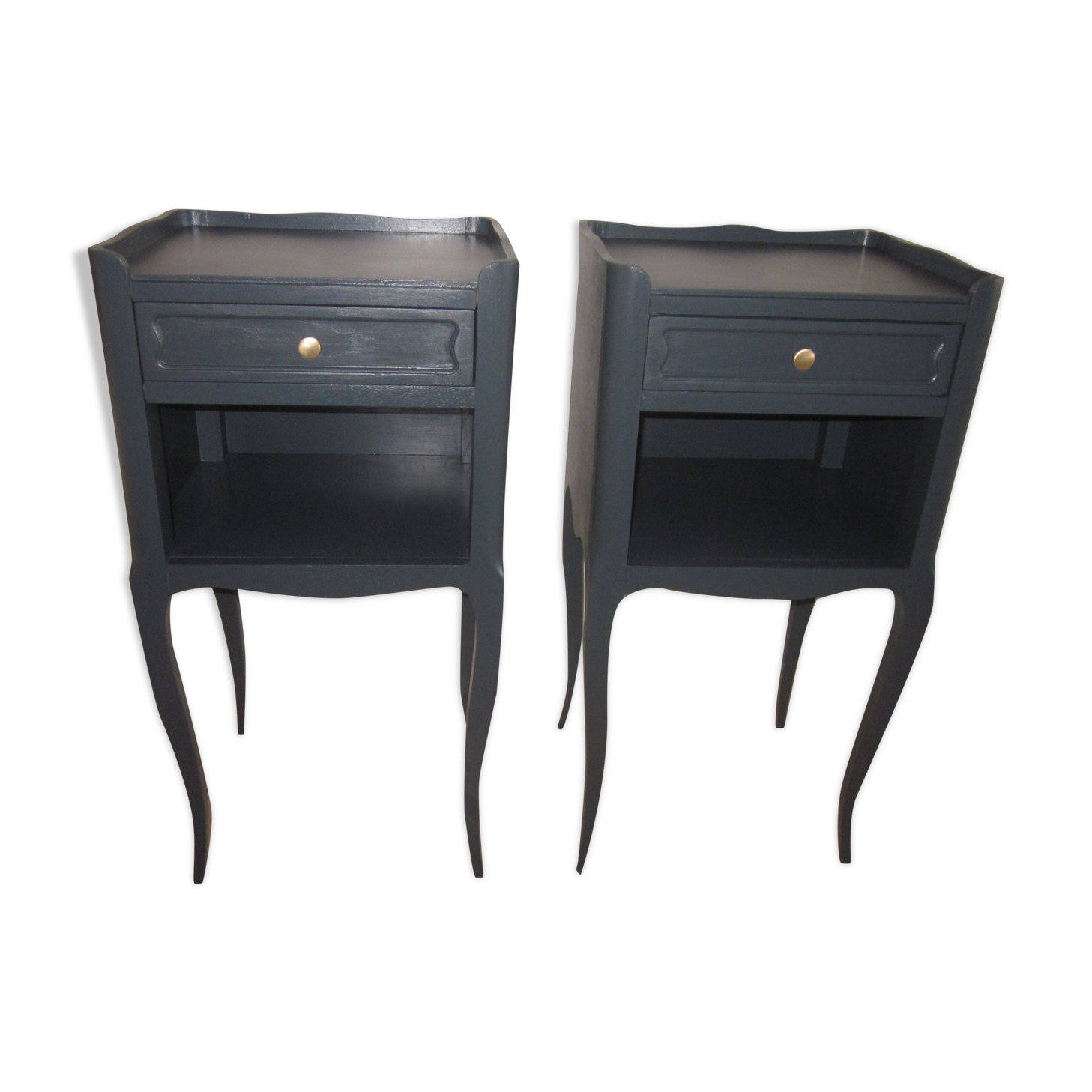 Anthracite grey style bedside pair