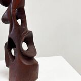 Sculpture abstraite en bois des années 1960
