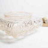 Gold floral glass ceiling light 1960