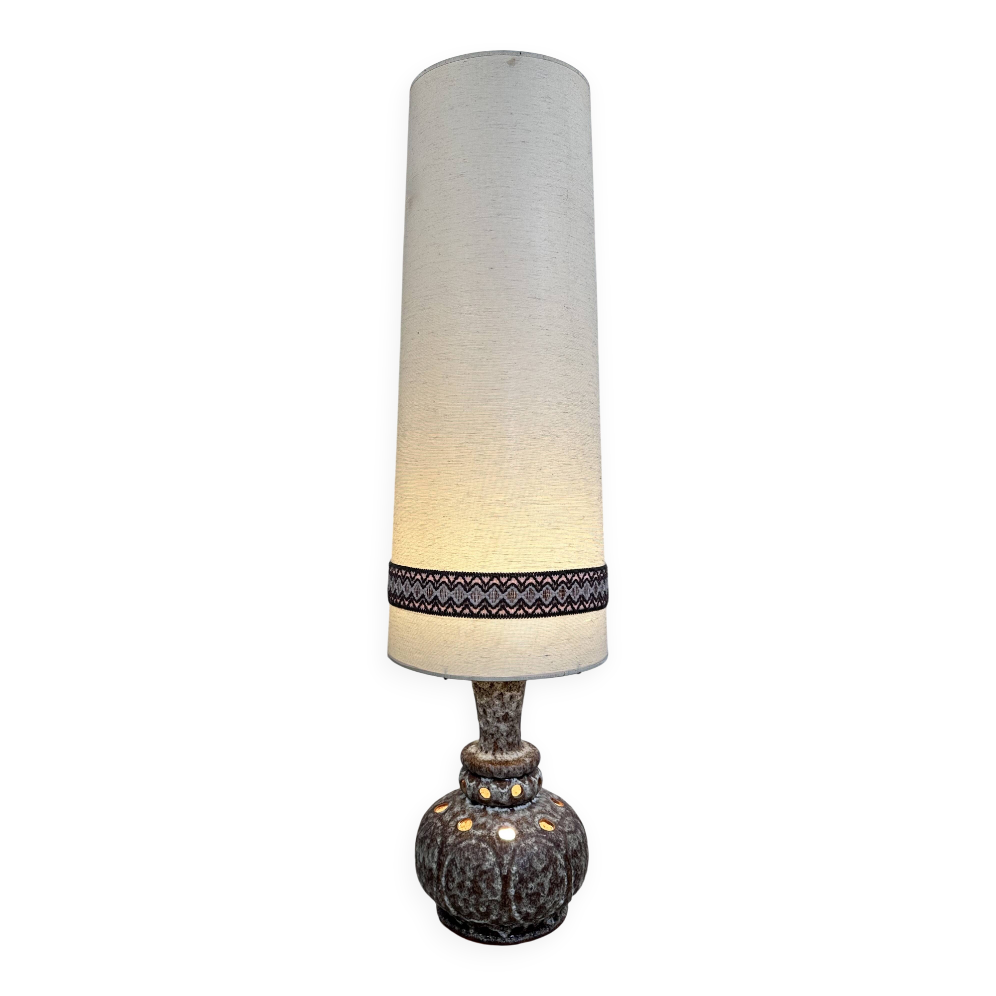 Vintage 70's German glazed ceramic lamp