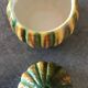 Vintage ceramic sugar bowl by Barettoni Nove, melon shape, Italy