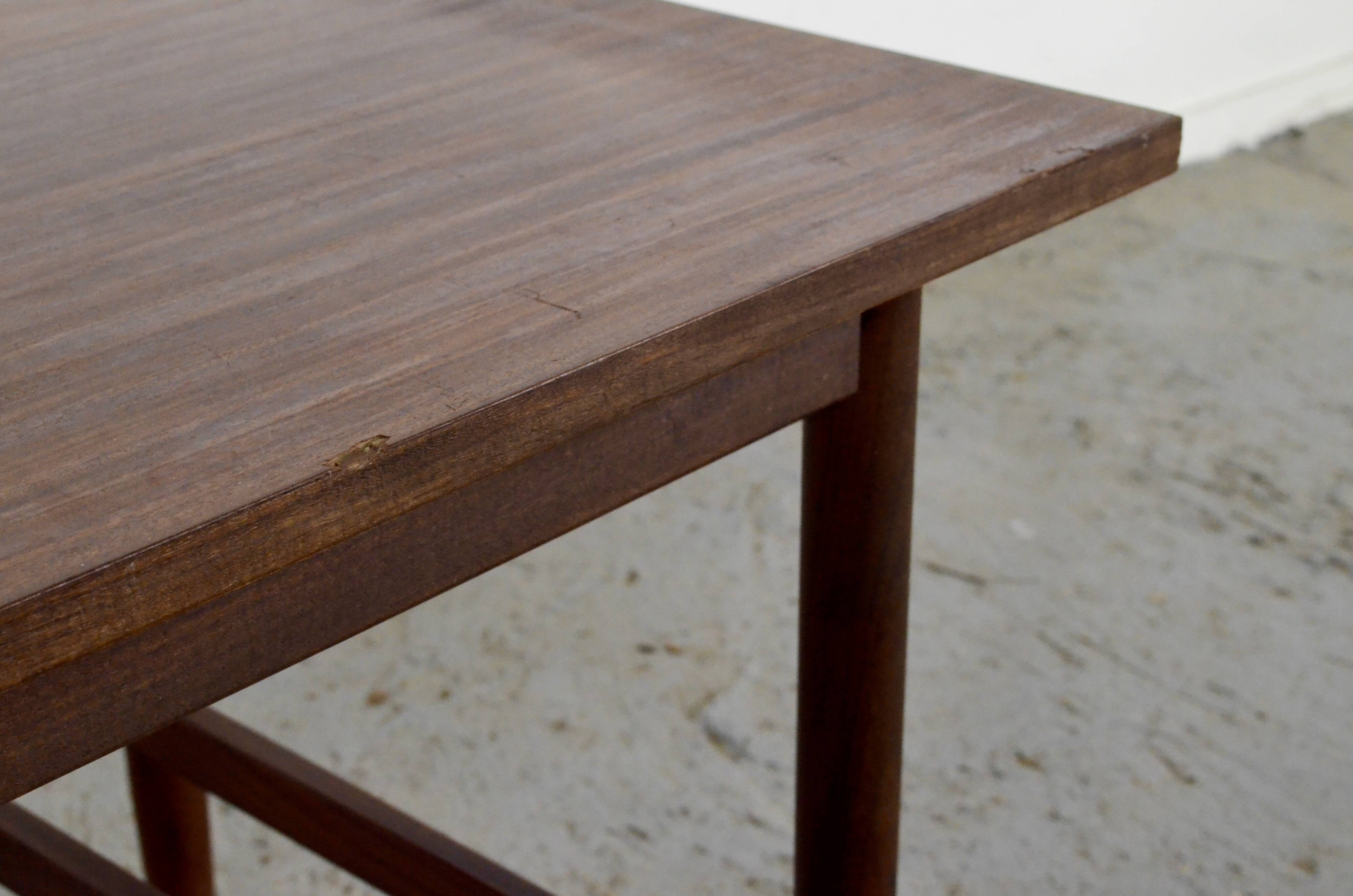 Vintage Midcentury Danish Two Tier Slatted Coffee Table In Afromosia.