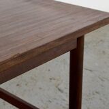 Table basse danoise vintage du milieu du siècle à deux niveaux en Afromosia.