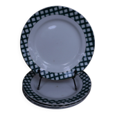 4 dessert plates Sarreguemines and Digoin Scottish