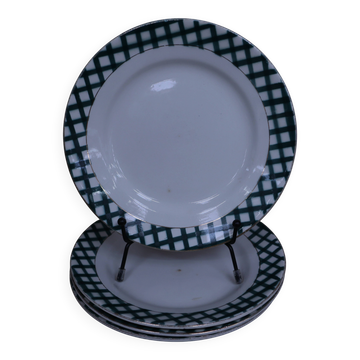 4 dessert plates Sarreguemines and Digoin Scottish