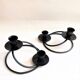 Pair of candlesticks candlesticks black wrought iron