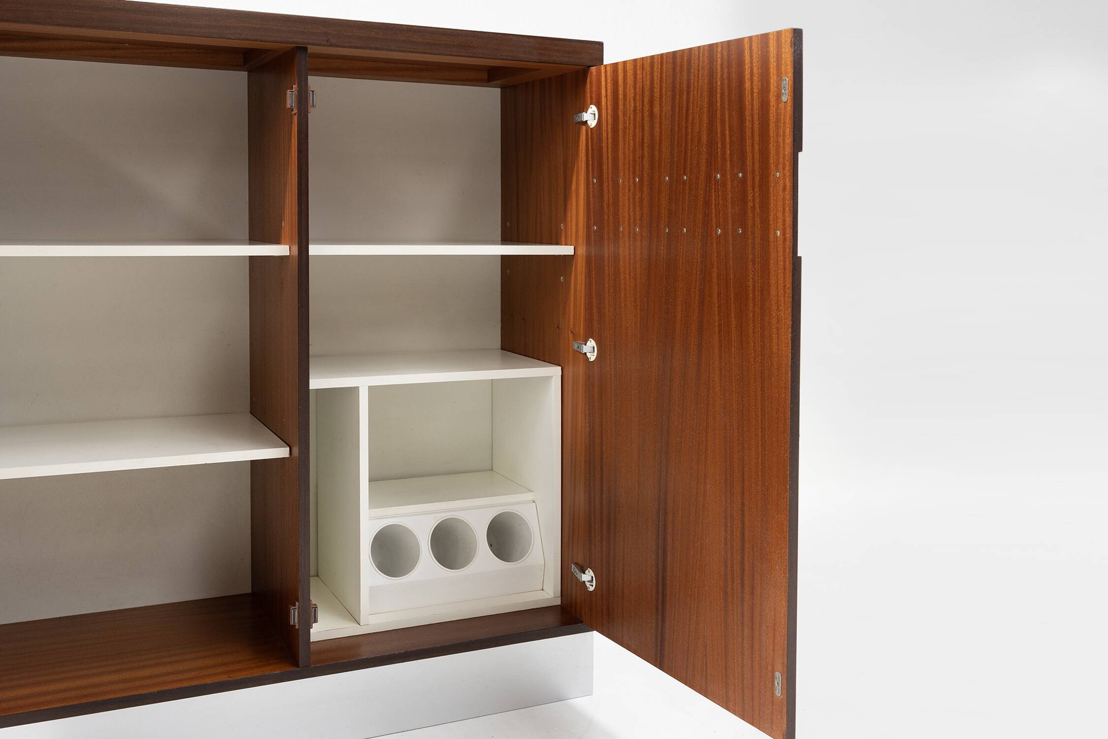 Brutalist geometrical seventies bar cabinet or high-board, Belgium