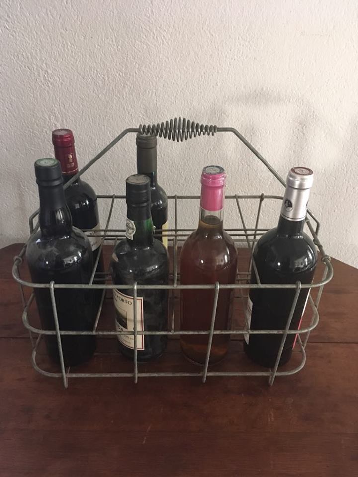 Old bottle rack