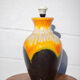 Vintage lamp stand, west Germany bay 6640 ceramic lamp foot, lamp base, pottery