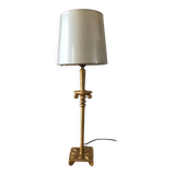 Fondica & nicolas de wael modernist lamp in gilt bronze signed