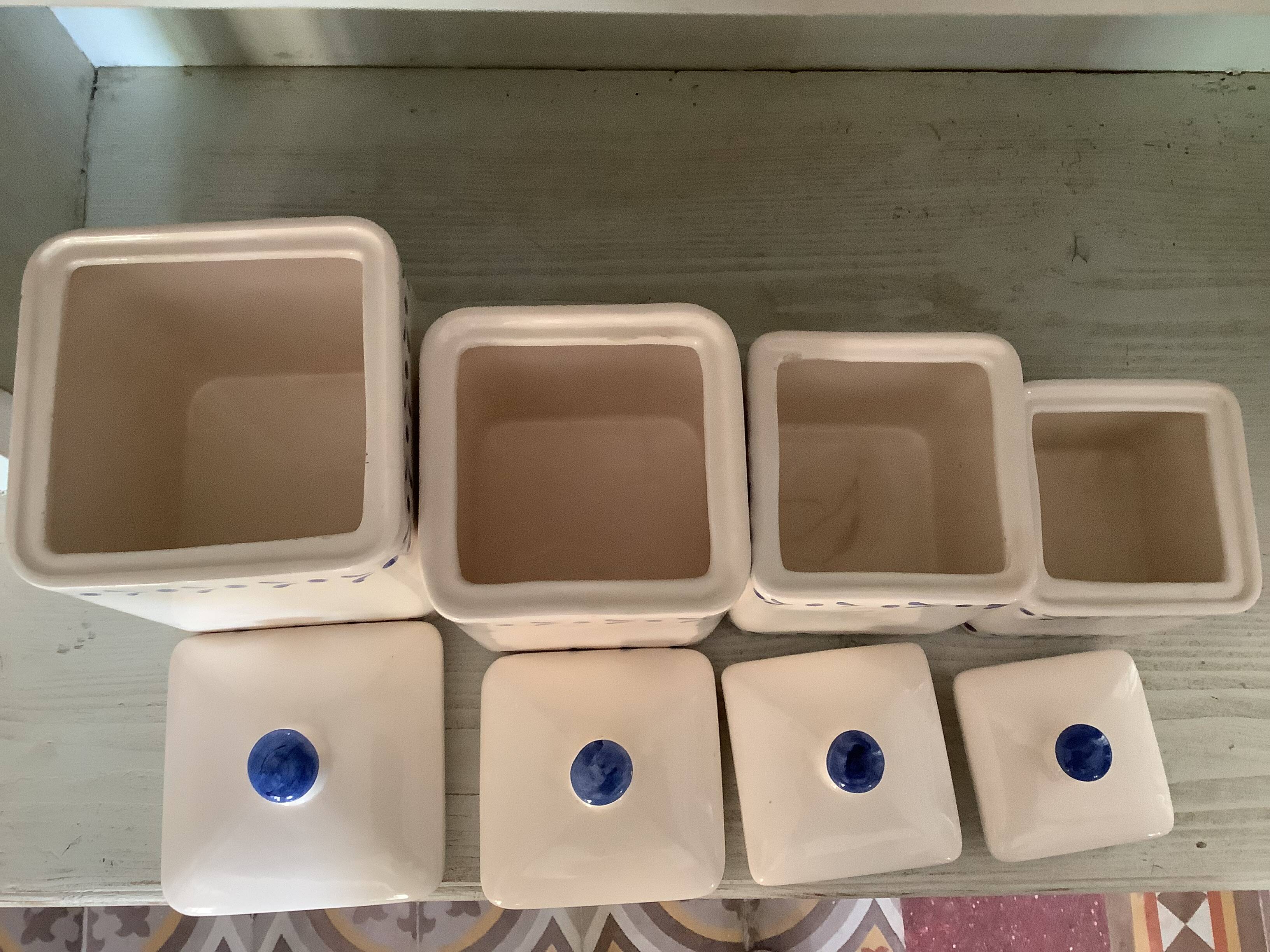 Earthenware spice boxes