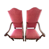 Fauteuils style Louis XIII fabrication  alsacienne XIX eme siècle