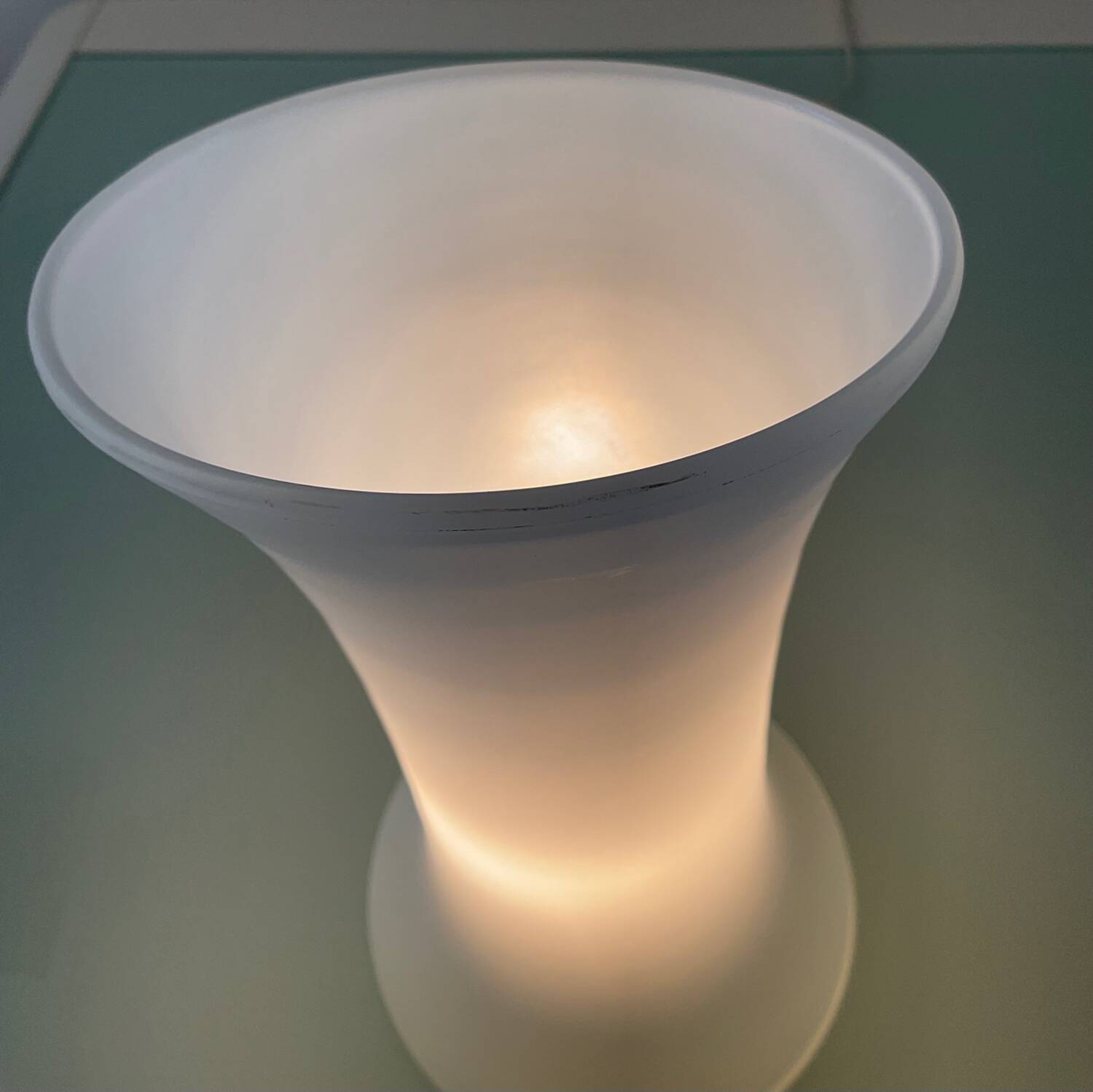 Vintage frosted glass lamp from the 70s-80s