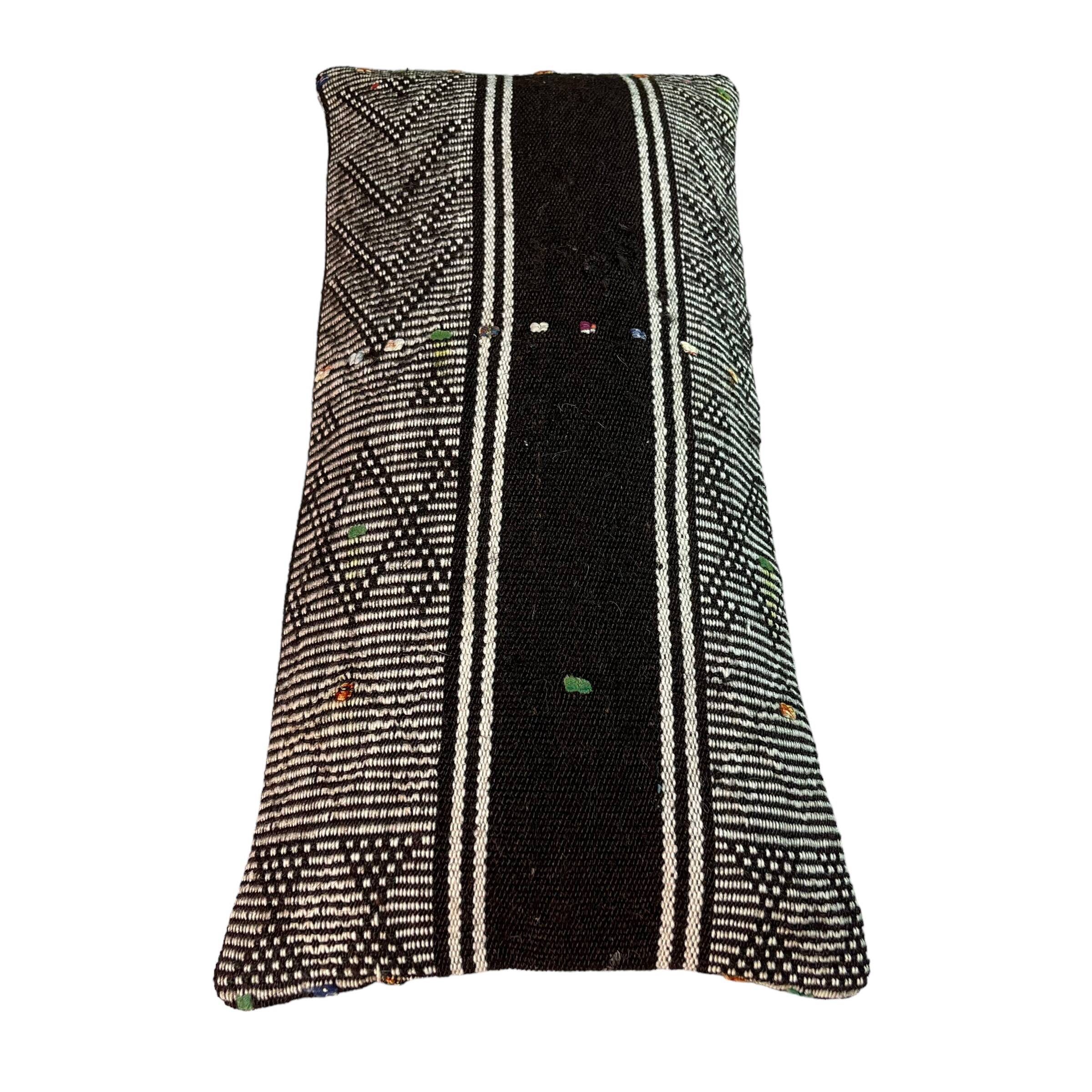 Vintage turkish kilim cushion cover , 30 x 60 cm