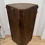 Biedermeier Corner Cabinet, Cherry Veneer, Ebony Inlay, South Germany circa 1820