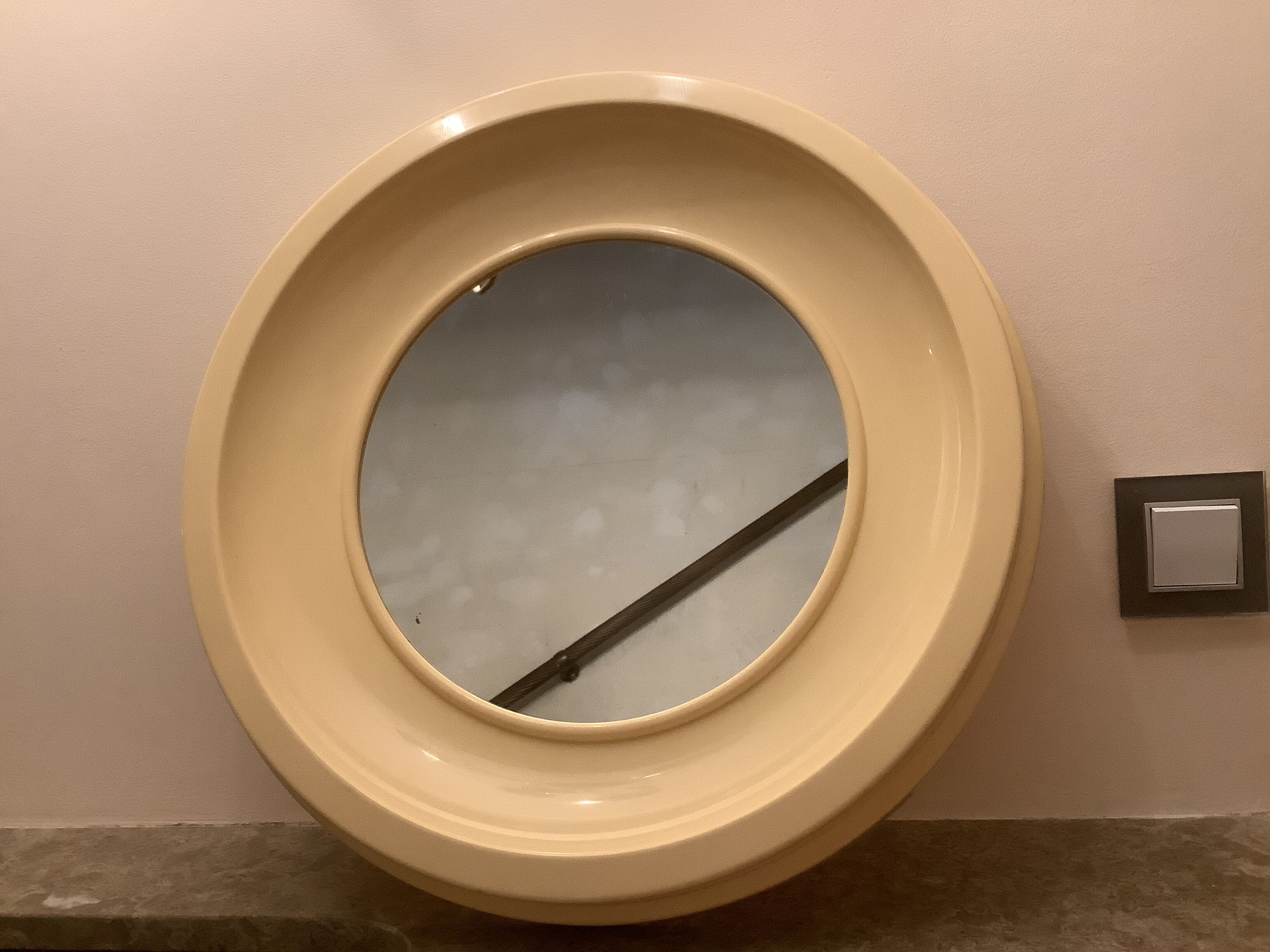 Vintage plastic round mirror